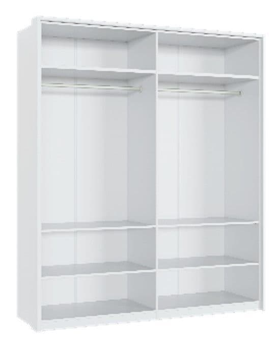 Balmain 4 Door White High Gloss Mirrored Wardrobe P4RXPL04