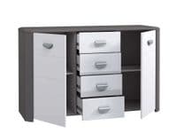 Cellini Large Grey Gloss Sideboard by FurnitureFactor.co.uk