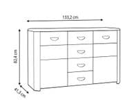 Cellini Large Grey Gloss Sideboard by FurnitureFactor.co.uk