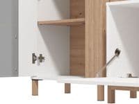 Bastia Artisan Oak Effect And White Entertaiment Media Center Wall TV Cabinet - 11013735 S/O