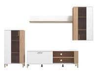 Bastia Artisan Oak Effect And White Entertaiment Media Center Wall TV Cabinet - 11013735 S/O