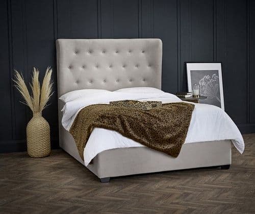 Belfort Cappuccino Fabric Super King Size Ottoman Bed 22LD184