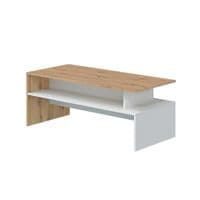 Bellingham Oak Effect And White Open Storage Coffee Table 011644W /O