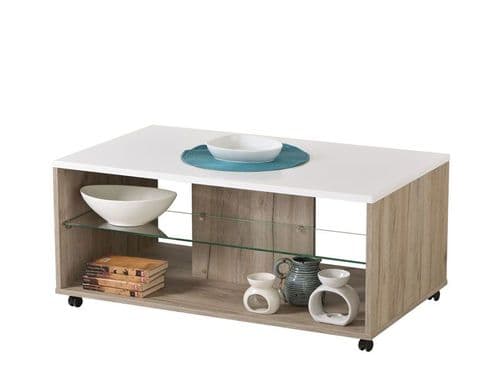 Bert Grey Oak Effect And White Coffee Table - 11008598 S/O