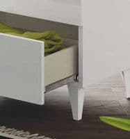 Boise White 2 Drawer Bedside Table  007832BO