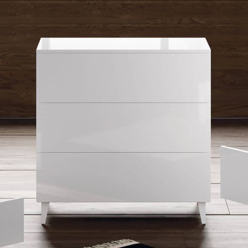 Boise White 3 Drawer Chest 007833BO - S/O