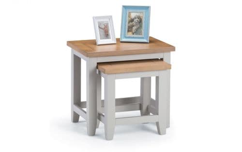 Bordighera 2-Tone Grey And Oak Nest Of Tables 18JB444