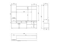 Braga Artisan Oak Effect And Black Entertaiment Unit Wall TV Cabinet - 11011452 RZ
