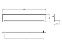 Bretagna Artisan Oak Effect And White Gloss Wall Mounted Floating Wall Shelf - 11012057 S/O