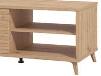 Bretagna Slatted Artisan Oak Effect And White Gloss Coffee Table  - 11012259 S/O