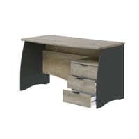 Bronte Grey Oak Office Desk with Drawers -  Online Outlet