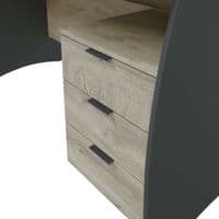 Bronte Grey Oak Office Desk with Drawers -  Online Outlet