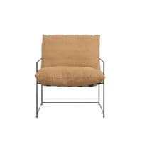 Brovian Tobacco Fabric Lounge Chair - 25LD