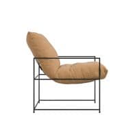 Brovian Tobacco Fabric Lounge Chair - 25LD