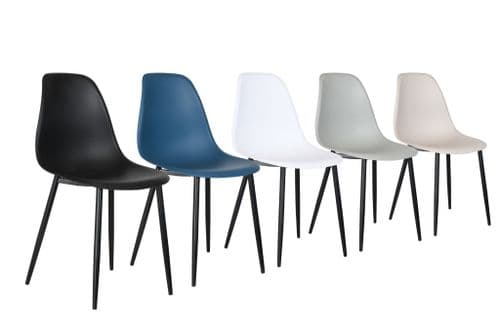 Bruno Curve Multiple Colours Plastic Pair of Dining Chairs ASCH21 CP