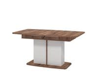 Burgundy White High Gloss And Warm Oak Effect Extending Dining Table 11012067 RZ