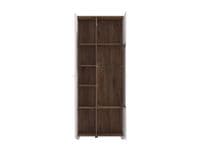 Burgundy White High Gloss And Warm Oak Effect Tall 2 Door Showcase Display Cabinet 11012062 RZ