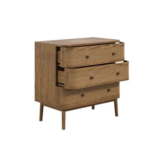 Callaire Weave Oak Effect Chest Of Drawers - 25LD