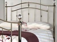Callisto Chrome Crystal 5ft King Size Metal Bed - LLB