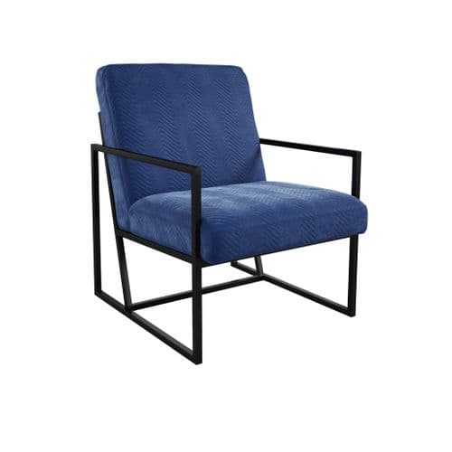 Camaria Blue Velvet Lounge Chair - 25LD