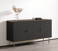 Camelia Black And Gold Large 3 Door Elegant Sideboard
