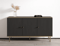 Camelia Black And Gold Large 3 Door Elegant Sideboard