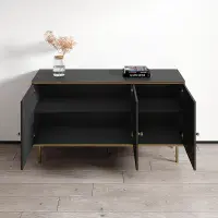 Camelia Black And Gold Large 3 Door Elegant Sideboard