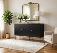 Camelia Black And Gold Large 3 Door Elegant Sideboard