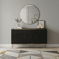 Camelia Black And Gold Large 3 Door Elegant Sideboard