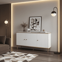 Camelia White And Gold Large 3 Door Elegant Sideboard