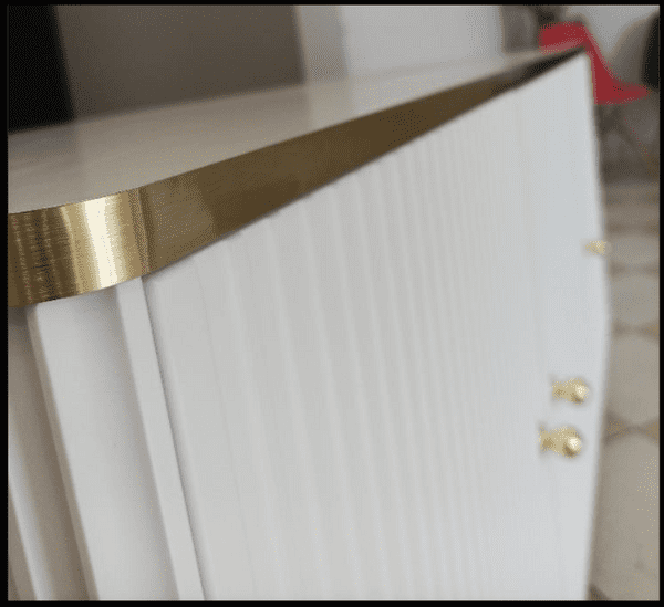 White And Gold Large Sideboard - Online Outlet