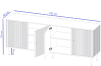 White And Gold Large Sideboard - Online Outlet