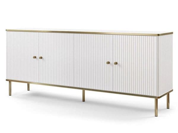 White And Gold Large Sideboard - Online Outlet