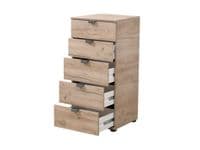Canberra Althena Oak Effect 5 Drawer Narrow Chest - 11008309