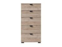 Canberra Althena Oak Effect 5 Drawer Narrow Chest - 11008309