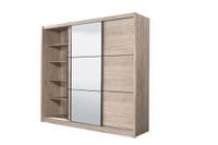 Canberra Extra Large Oak 3 Sliding Door Wardrobe Slider 236cm Wide 11008280