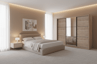 Canberra Extra Large Oak 3 Sliding Door Wardrobe Slider 236cm Wide 11008280