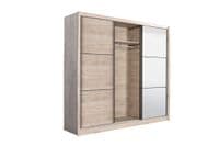 Canberra Extra Large Oak 3 Sliding Door Wardrobe Slider 236cm Wide 11008280