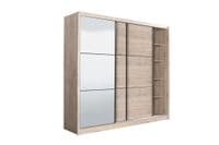 Canberra Extra Large Oak 3 Sliding Door Wardrobe Slider 236cm Wide 11008280