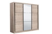 Canberra Extra Large Oak 3 Sliding Door Wardrobe Slider 236cm Wide 11008280