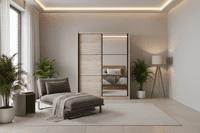 Canberra Oak Effect Sliding Wardrobe - Wardrobe Clearance