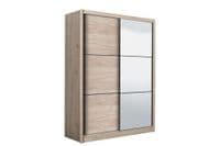 Canberra Oak Effect Sliding Wardrobe - Wardrobe Clearance