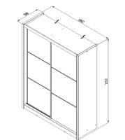 Canberra Oak Effect Sliding Wardrobe - Wardrobe Clearance