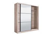 Canberra Oak 2 Door Sliding Door Wardrobe Slider 215cm Wide 11008278