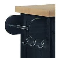 Carcassonne Black Kitchen Island Trolley With Wheels 19LD651