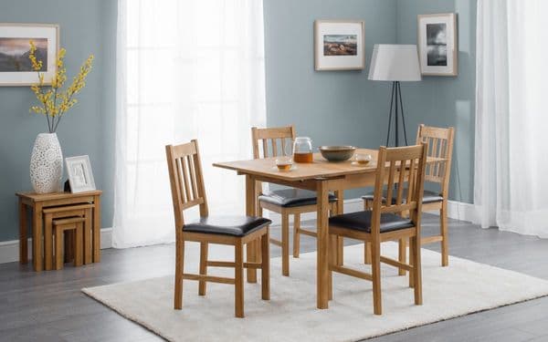 Carmona Solid Oak Oiled Finish Extending Dining Table 24JB319