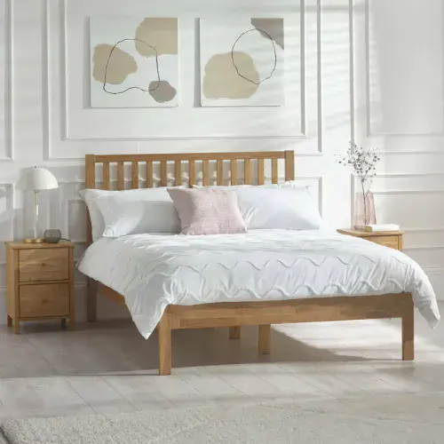 Carmona Solid Oak Oiled Finish King Size Bed 24JB338