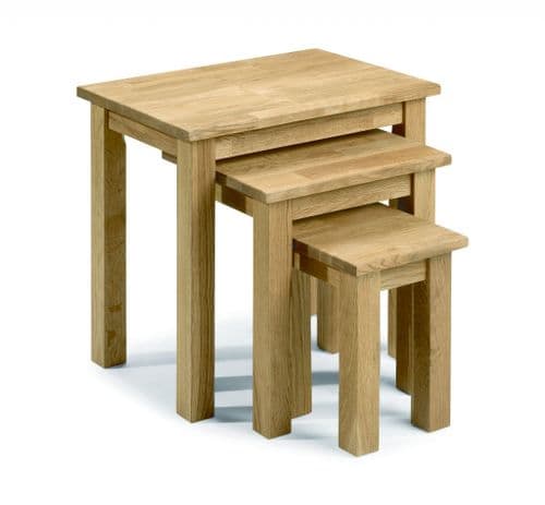 Carmona Solid Oak Oiled Finish Nest of Tables JB174