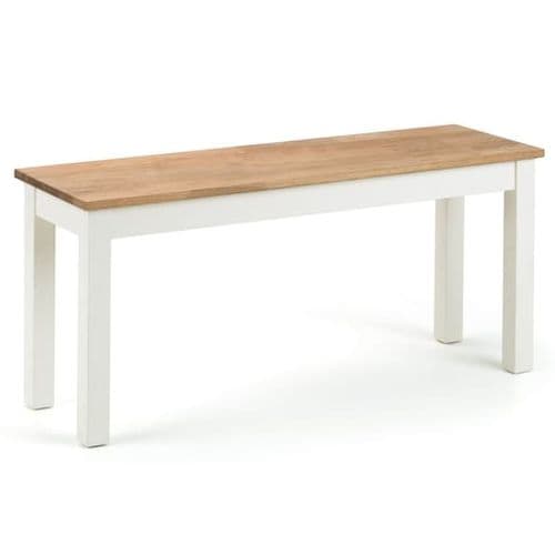 Carmona Solid Oak Oiled Finish & White  Bench 24JB325
