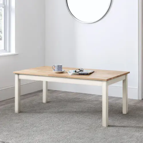 Carmona Solid Oak Oiled Finish & White Coffee Table 24JB326